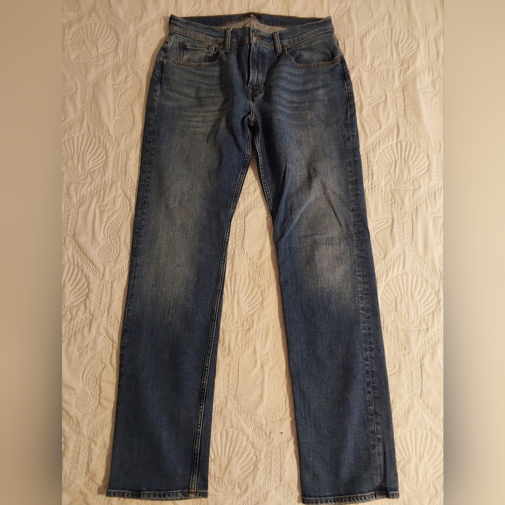7 For All Mankind Jeans, Men's The Straight Jeans Dark Wash 32W X 34L